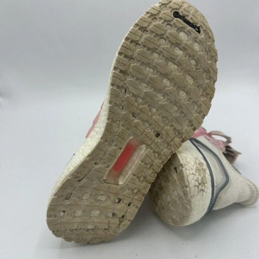 Adidas Ultraboost 19 Sneakers Womens‎ 7 White Pink Running Shoes